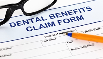 Dental insurance paperwork for the cost of dental emergencies in Barnegat