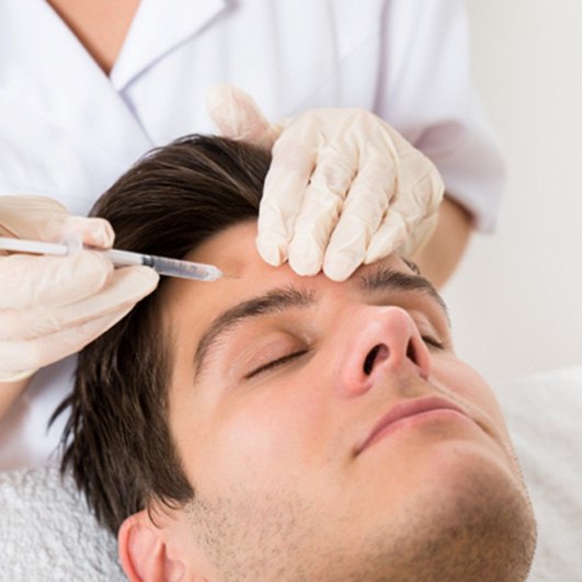 Man receiving Botox in Barnegat (What is Botox? IMAGE)