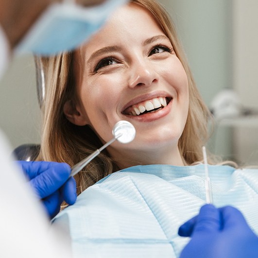 a patient undergoing a dental checkup in Barnegat