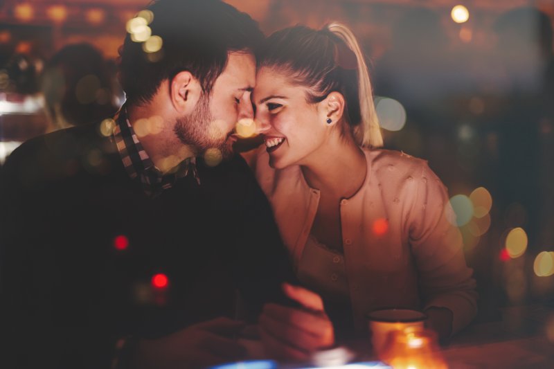 Young couple out on a date